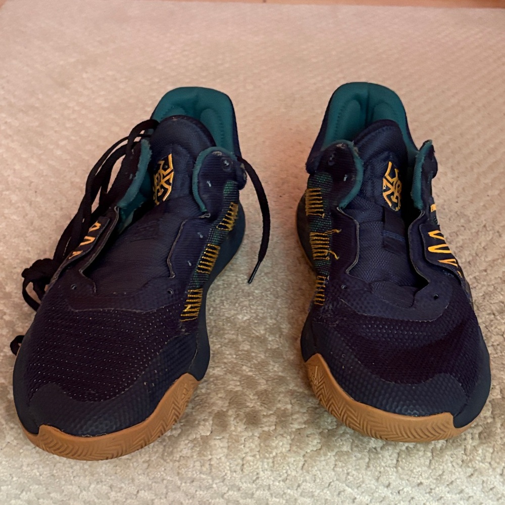 Navy and Gold Athletic Sneakers (Basketball)